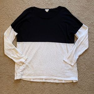 J. Crew Long-Sleeve Color Block Shirt